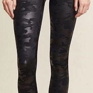 Spank Faux Leather Camo Leggings